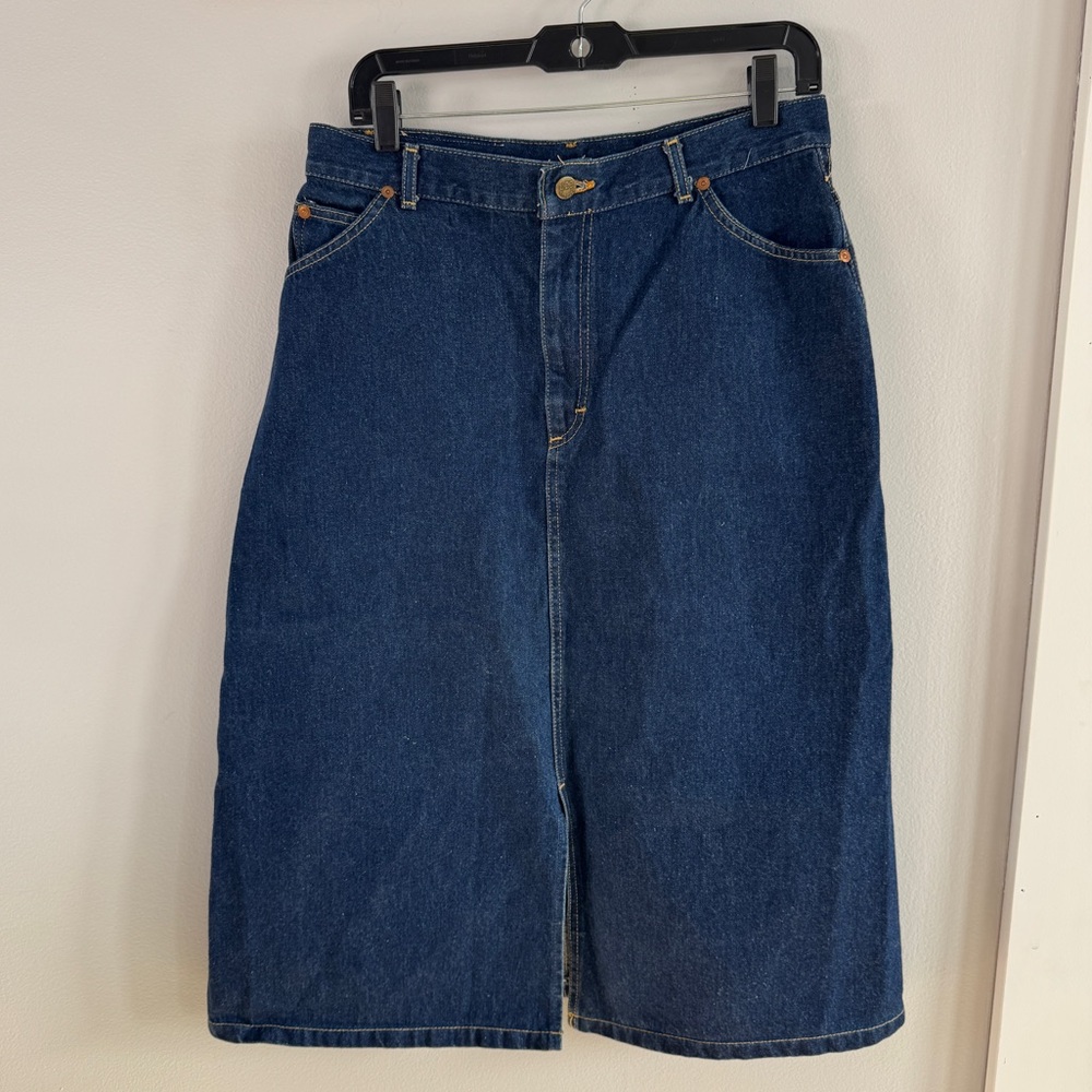 Vintage 90s Lee Denim Midi Skirt